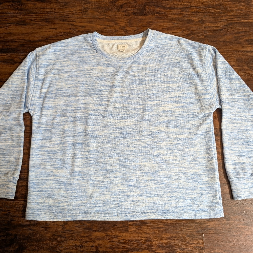 J. Crew Light Blue Heather Long Sleeve Tee